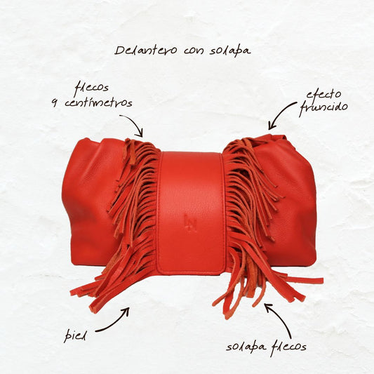 Eon piel rojo flecos